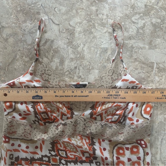 Daisy Fuentes Y2K Silk Lined Lace Camisole Babydoll Strappy Tank Top Size Large - Picture 8 of 10